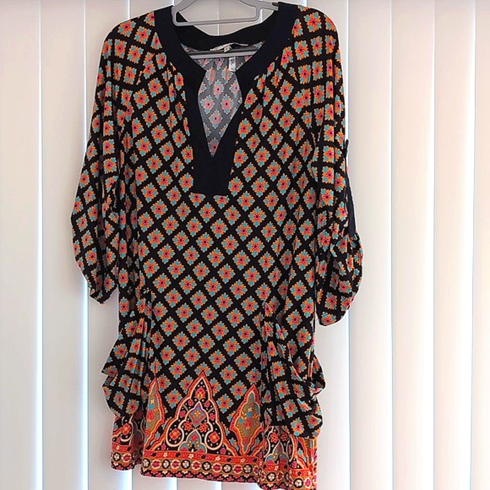 Nanette Lepore S Moroccan Mediallian swim tunic cover up